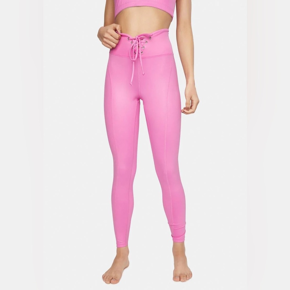 Year of Ours Gloss Football Leggings Pink Size Extra Small